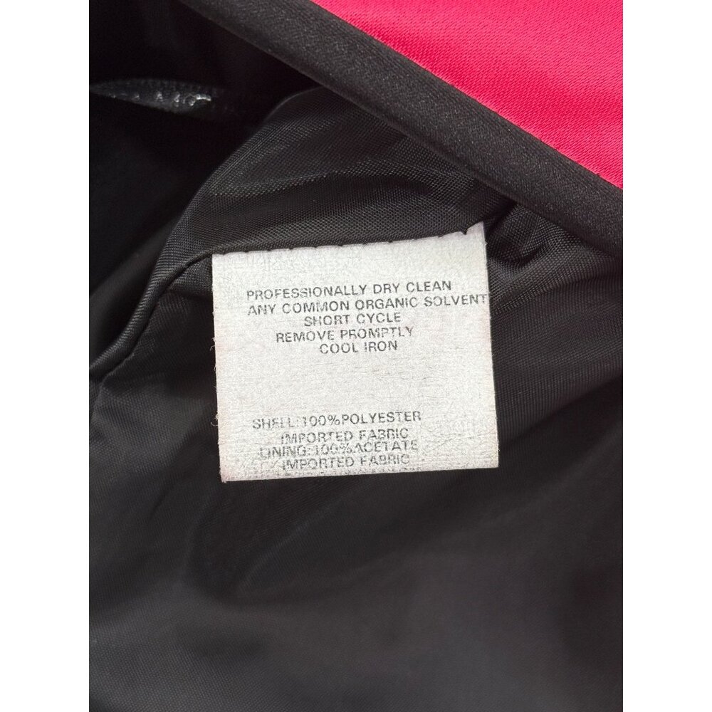 Jessica McClintock Gunne Sax Strapless Dress Pink Black Satin Tulle Size 11/12 - Picture 7 of 7